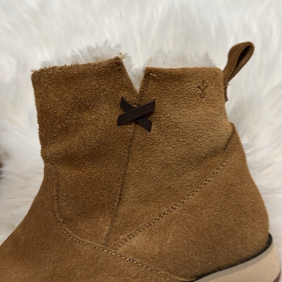 Emu Australia Beach Mini Merino Wool Suede Ankle Boots Tan Cognac Womens 8 - Picture 3 of 6
